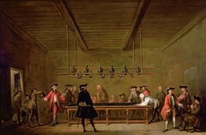 Gra w bilard, ok. 1720-26